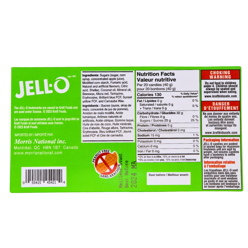 Jell-O Sour Mix - 120g Nutrition Facts - Ingredients