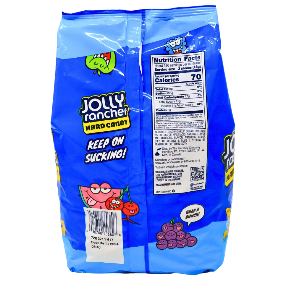 Jolly Rancher Hard Candy - 5lb Nutrition Facts Ingredients - Bulk Candy from Jolly Rancher