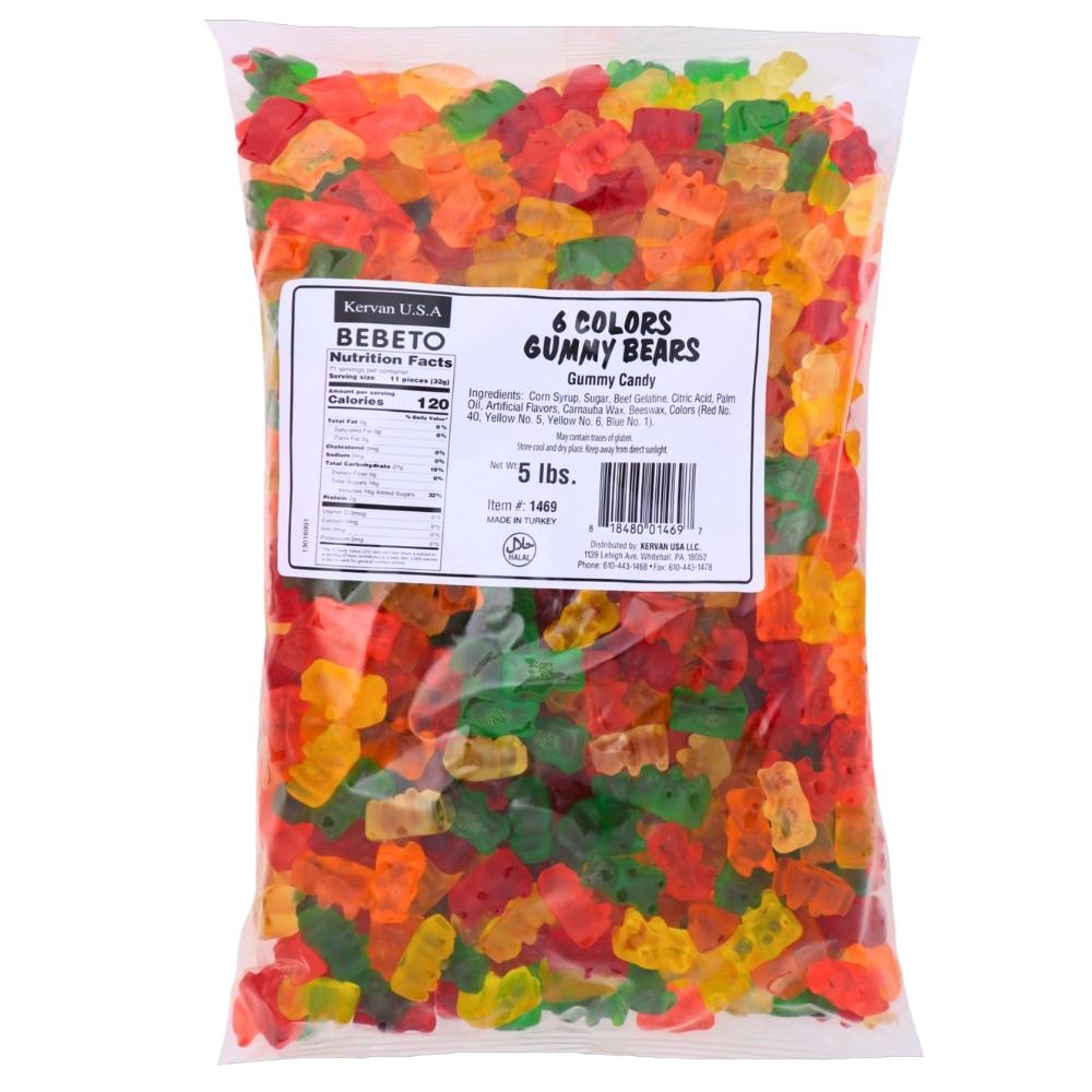 Kervan Gummy Bears Gummy Candy Nutrition Facts - Ingredients