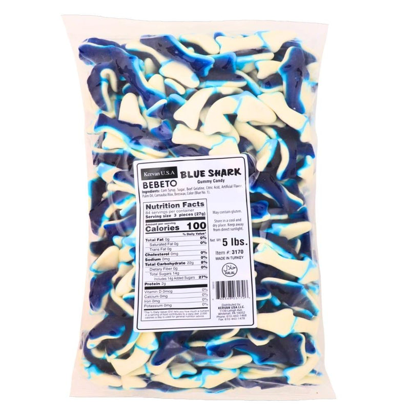 Kervan Blue Sharks Gummy Candy5lbs Halal Candy