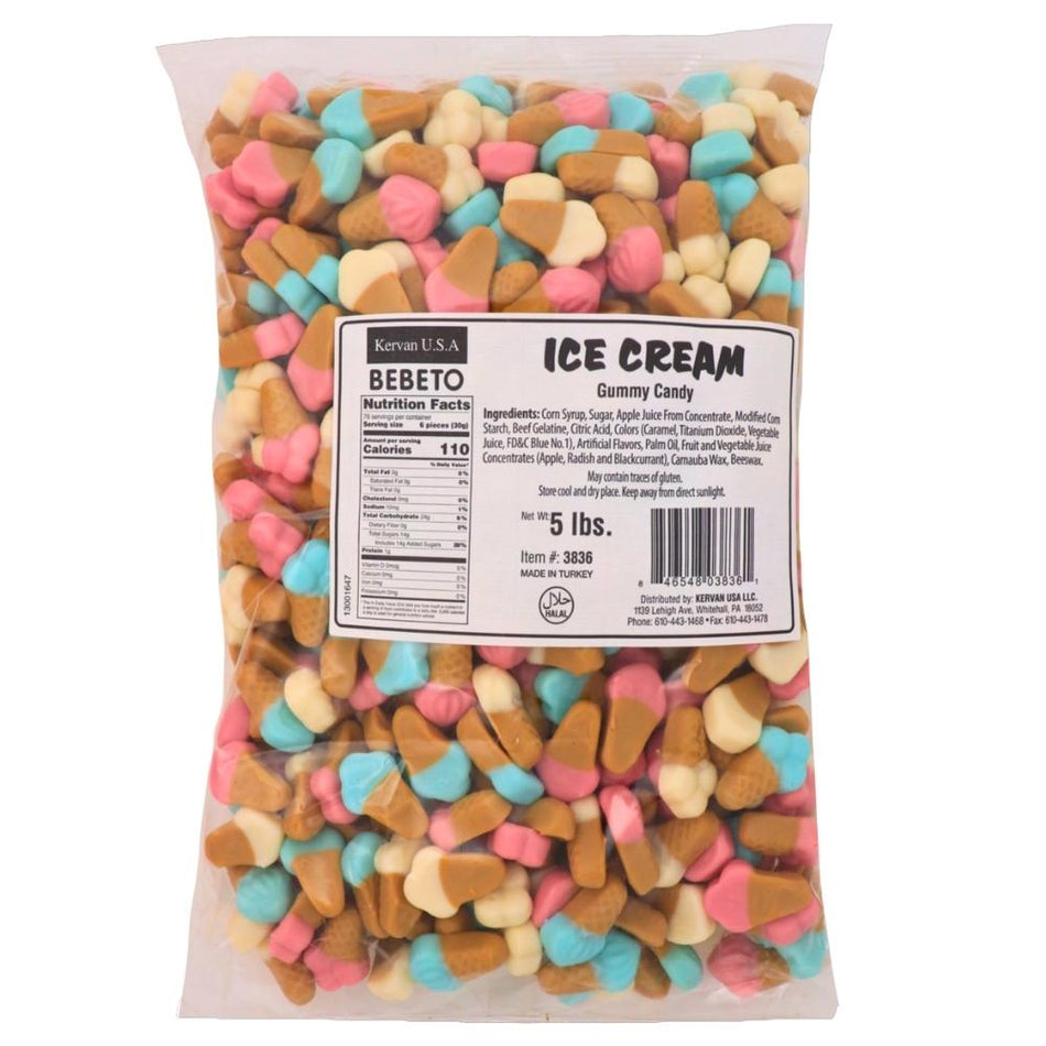 Kervan Ice Cream Gummy Candy-Halal Candy  Nutrition Facts - Ingredients