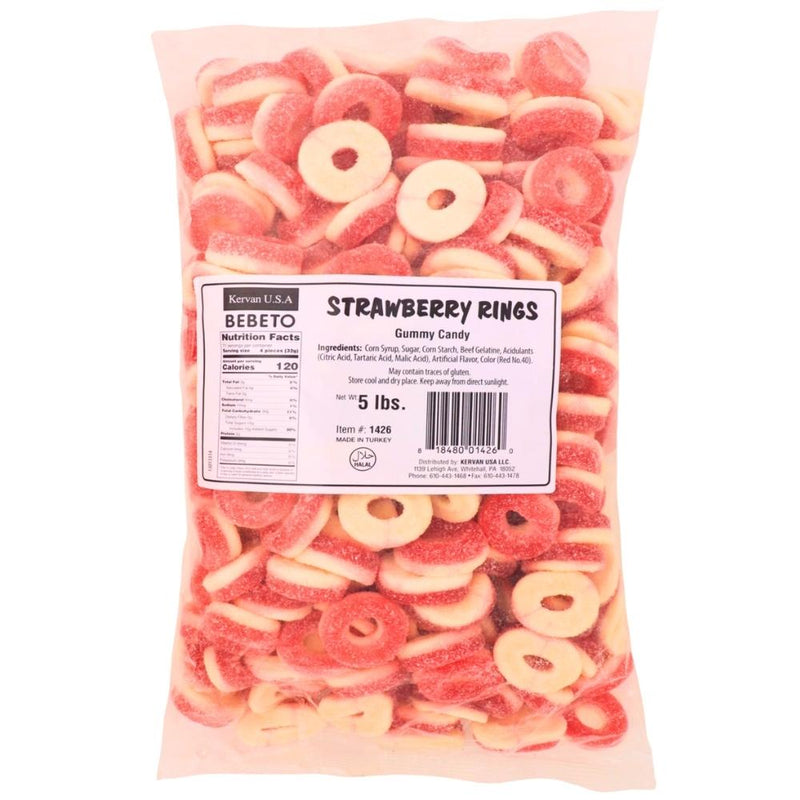 Kervan Strawberry Rings - 5lbs︱Candy Funhouse