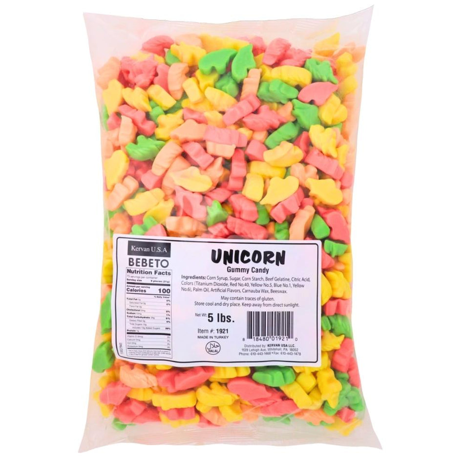 Kervan Unicorns - 5lbs - Kervan Unicorns candy, Magical unicorn sweets, Fruity flavoured treats, Rainbow candy experience, Enchanting candy for all ages, Sparkling sugar-coated candies, Whimsical unicorn-themed sweets, Fantasy-inspired candy, Sweet escape in every bite, Candy that sparks joy - Kervan - Kervan Candy - Turkish Candy 