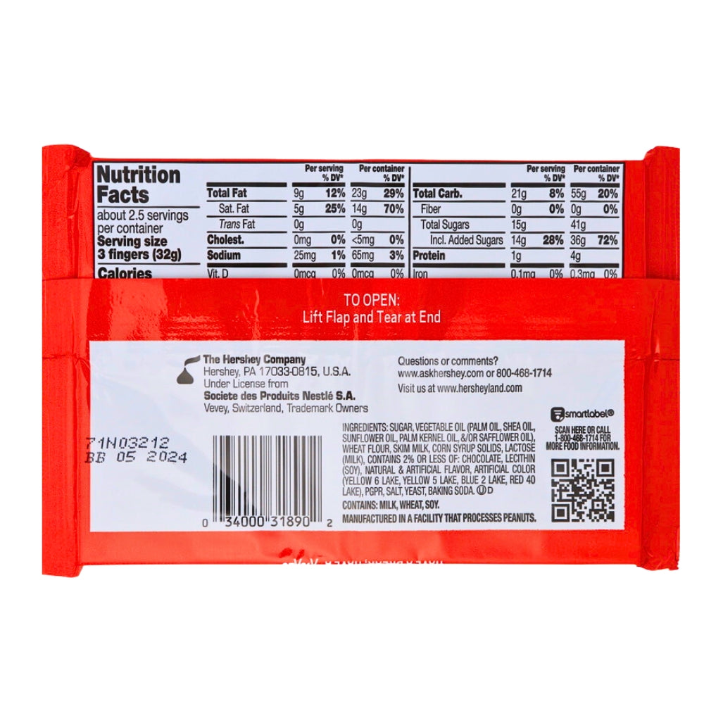 Kit Kat Churro King Size Nutrition Facts Ingredients