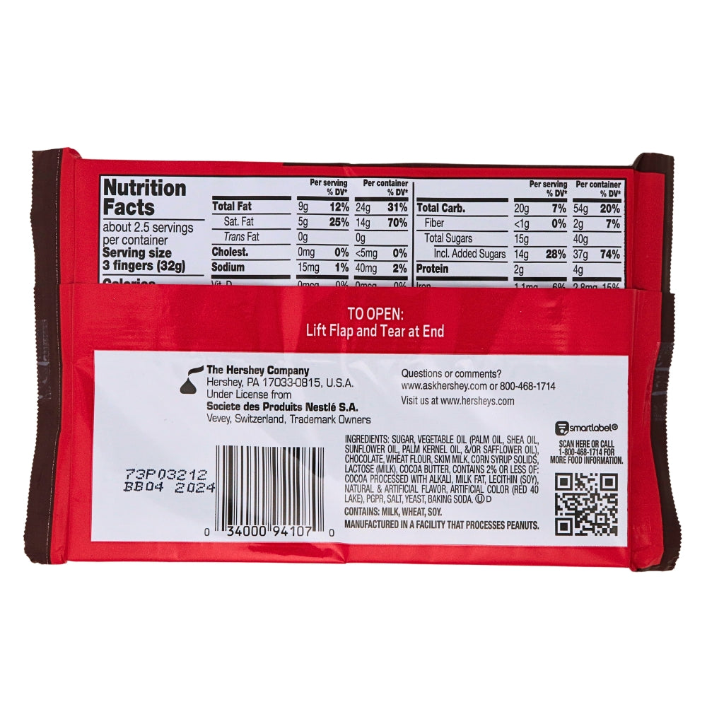 Kit Kat Duos Strawberry and Dark Chocolate - 3oz Nutrition Facts Ingredients