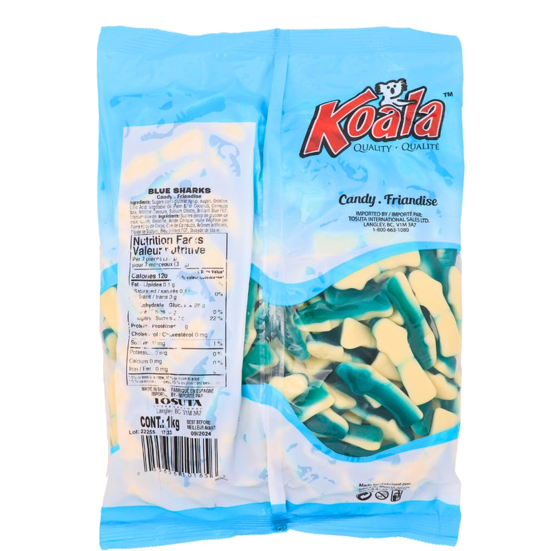 Koala Blue Sharks Candies-1 kg Nutrition Facts Ingredients