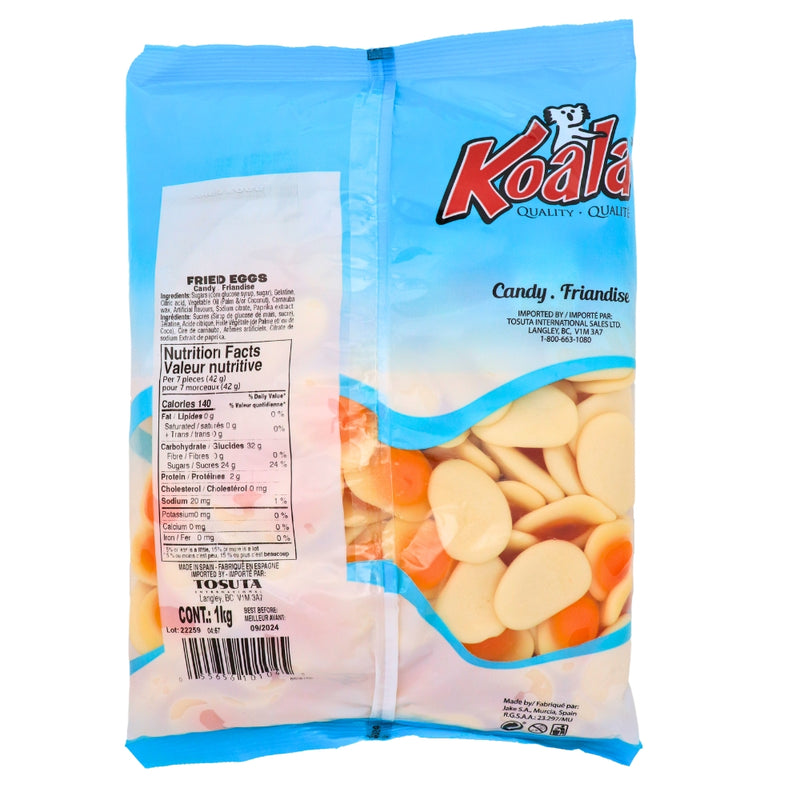Koala Gummi Eggs Gummy Candy-Bulk Candies Canada Nutrient Facts - Ingredients 
