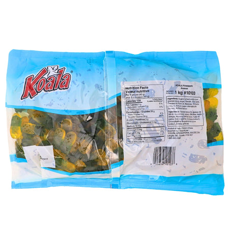 Koala Pineapple Gummies - 1kg Nutrient facts - Ingredients 