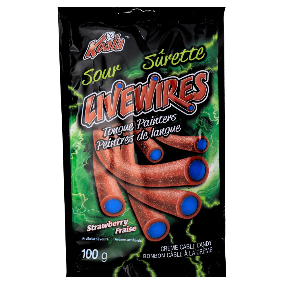 Koala Livewires Sour Tongue Painters Strawberry Candy - 100 g