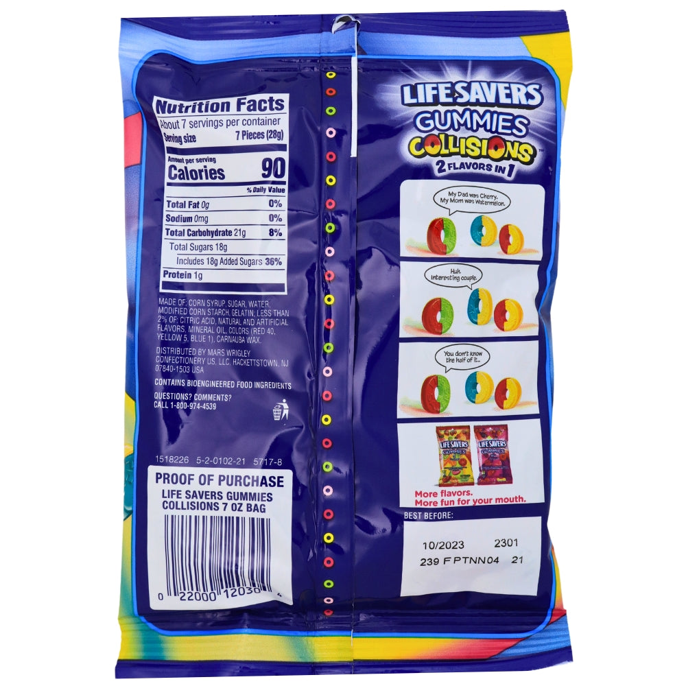 Lifesavers Gummies Collisions - 198g Nutrition Facts Ingredients