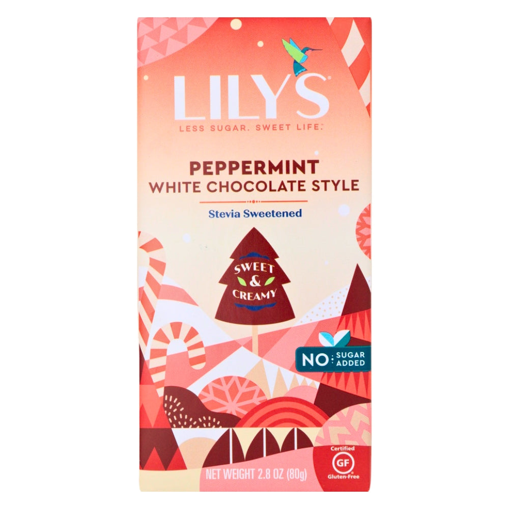 Lily's No Sugar Added Peppermint White Chocolate Bar - 2.8oz