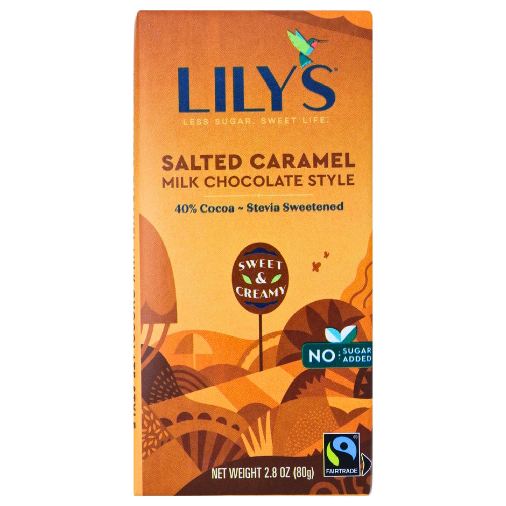 Lily's No Sugar Added Salted Caramel Milk Chocolate Bar - 2.8oz