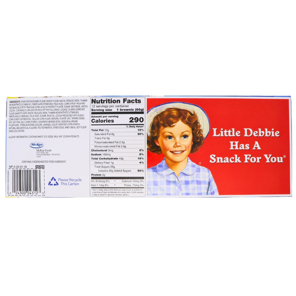 Little Debbie Cookies and Creme Brownies - Nutrition Facts - Ingredients - American Snacks