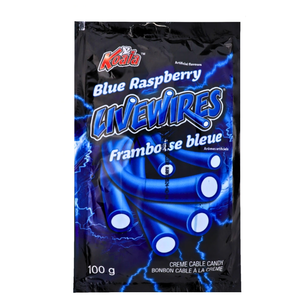 Koala Livewires Blue Raspberry Cream Cables Candy - 100g