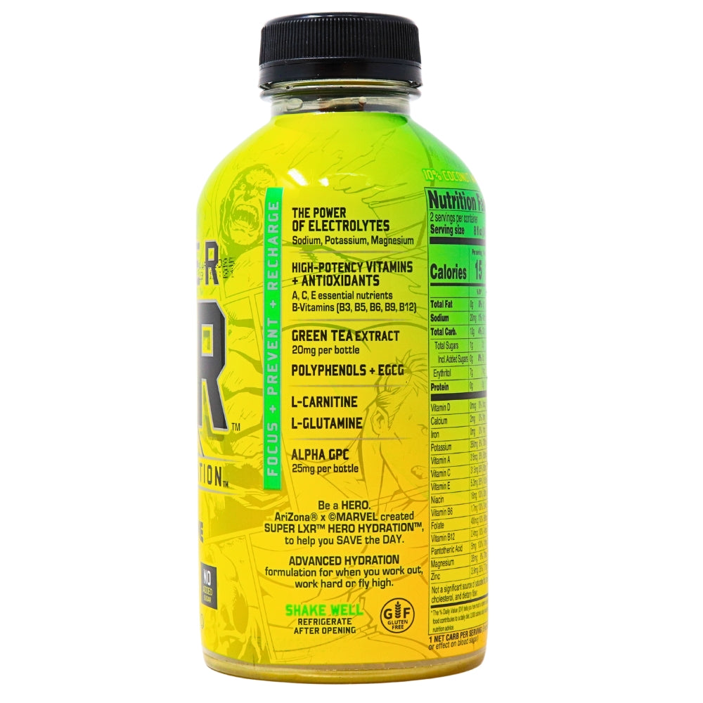 Arizona Marvel Super LXR Hero Hydration Citrus Lemon Lime - Arizona Drink - Nutrition Facts - Ingredients
