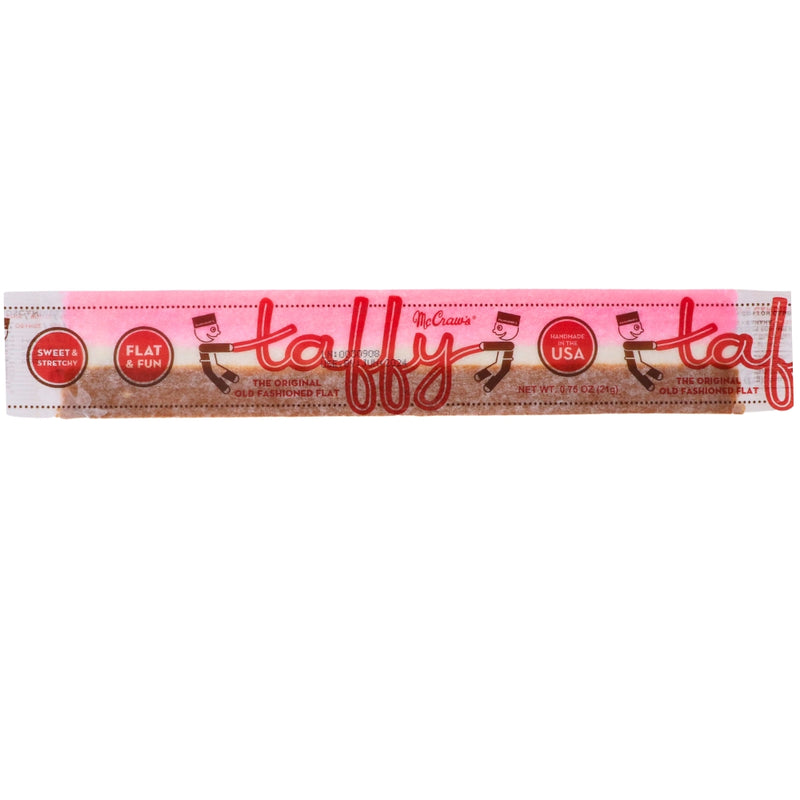 McCraws Neapolitan Taffy - 21g - Taffy - Taffy Candy - Retro Taffy - Retro Candy - McCraws Taffy - McCraws Candy
