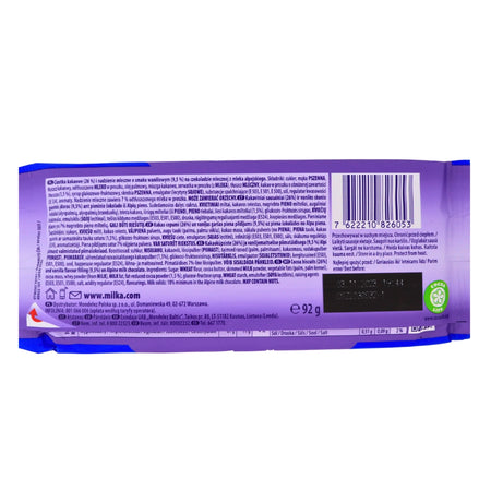 Milka Oreo Sandwich Chocolate Bars - 92g Nutrition Facts Ingredients