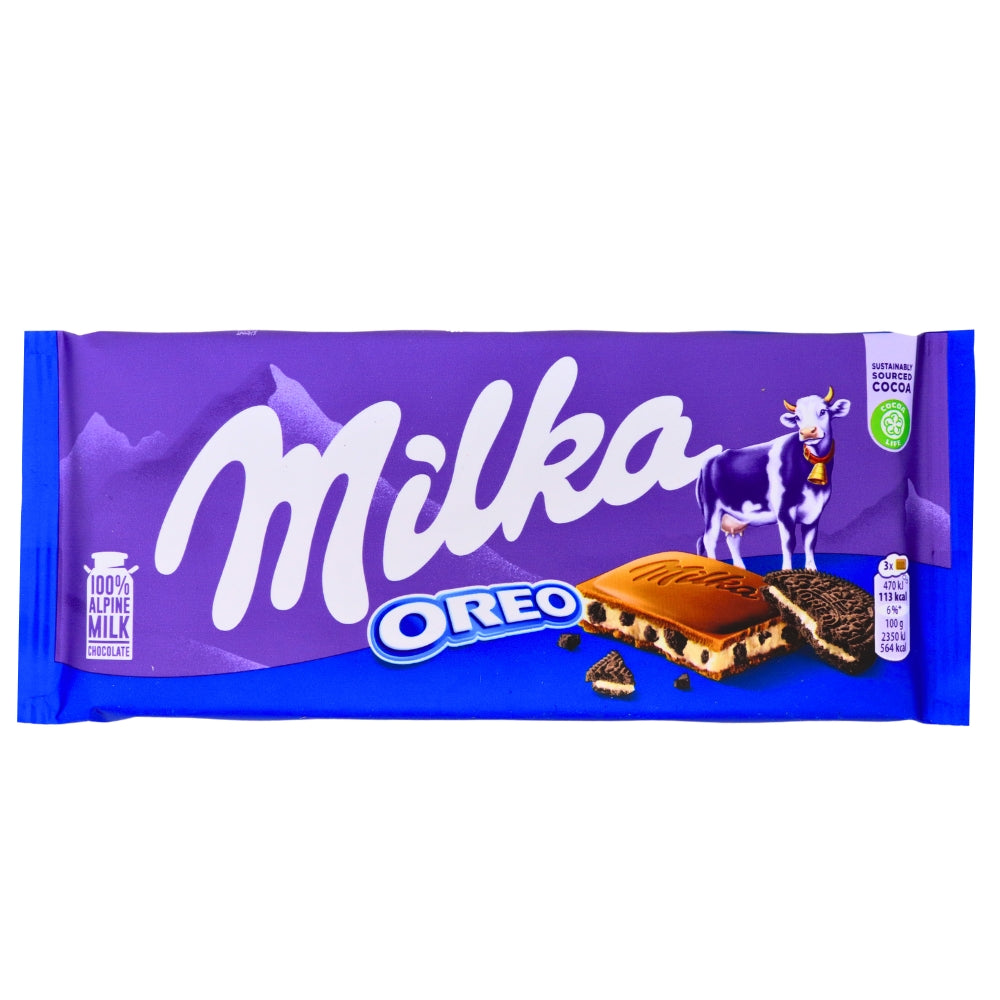 Milka Alpine Milk Chocolate & Oreo Chocolate Bars