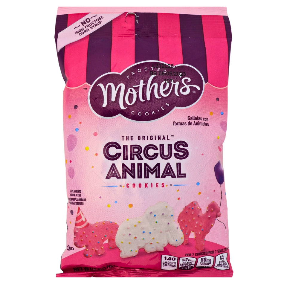 Mothers Circus Animal Cookies - 3oz, animal cookies, animal crackers, mothers animal cookies, mothers animal crackers