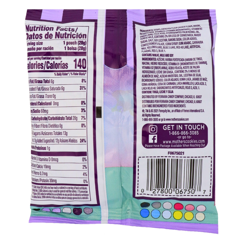 Mothers Mythical Animal Cookies - 1oz Nutrition Facts Ingredients, animal crackers, animal cookies, mothers animal cookies, sugar cookies, animal sugar cookies