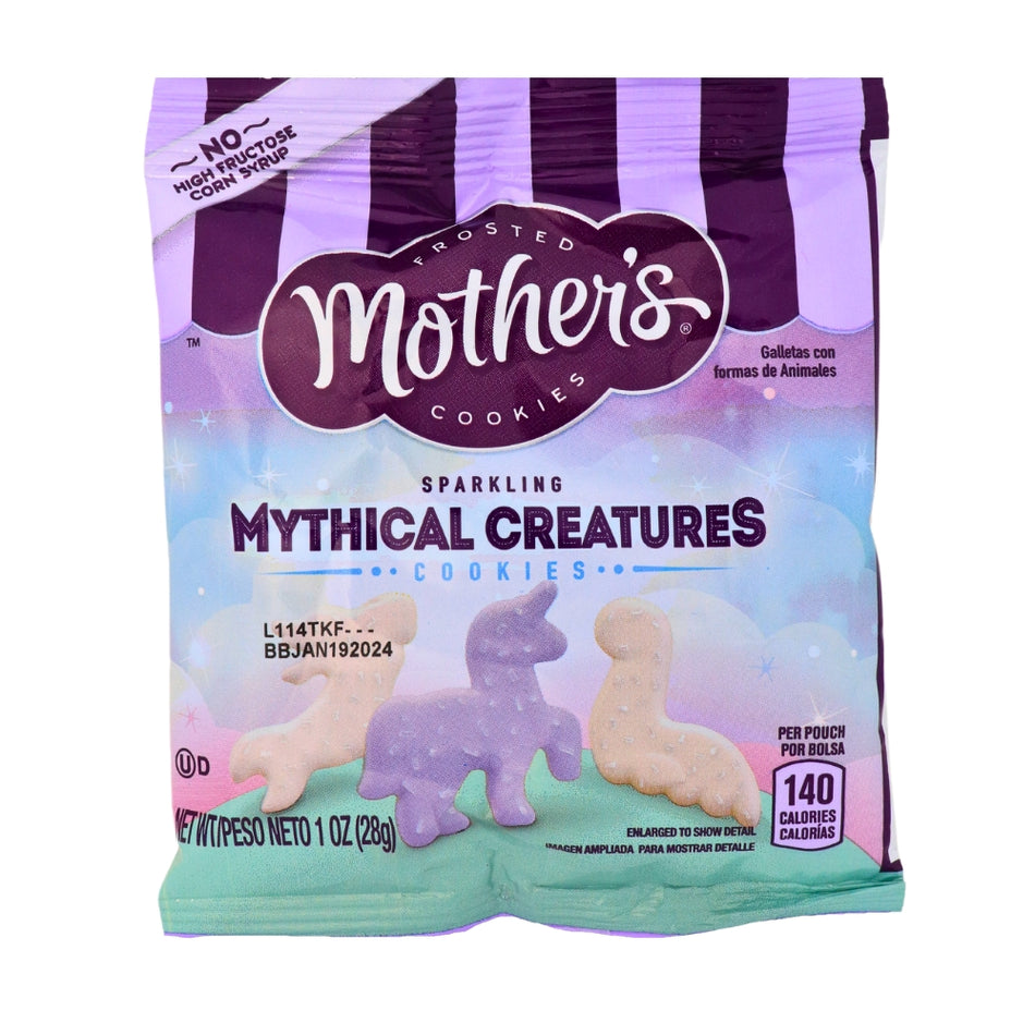 Mothers Mythical Animal Cookies - 1oz, animal crackers, animal cookies, mothers animal cookies, sugar cookies, animal sugar cookies