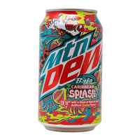 Mountain Dew Baja Caribbean Splash - 355mL - Mountain Dew Baja Caribbean Splash - Tropical Bliss - Citrus Waves - Dew Paradise - Caribbean Flavours - Sip of Vacation - Refreshing Beverage - Bold Taste - Tropical Escape - Vacation Joy - Mountain Dew - Mountain Dew Drink