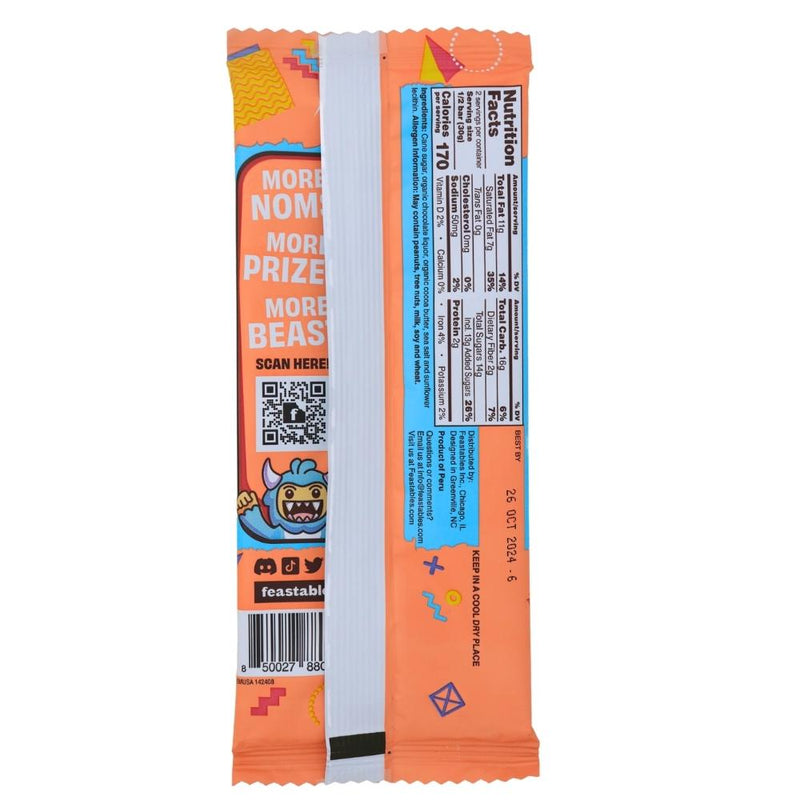 Mr Beast Chocolate Sea Salt - 60g Nutrition Facts Ingredients - Mr Beast Chocolate Sea Salt - Sea salt chocolate - Gourmet chocolate bars - Chocolate with sea salt - Premium chocolate treats - Sea salt chocolate bars - Delicious chocolate snacks - Artisan chocolate bars - Chocolate indulgence - Sea salt-infused chocolate