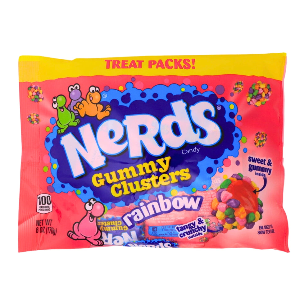 Nerds Gummy Clusters Halloween - 6oz - nerds candy - gummy candy - Willy Wonka - Halloween Candy