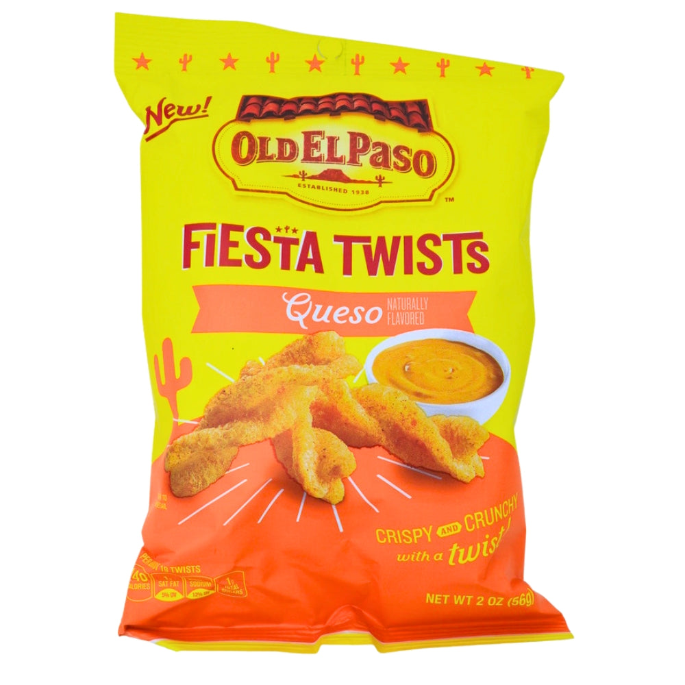 Old El Paso Fiesta Twists Queso - 2oz - American Snacks from Old El Paso!