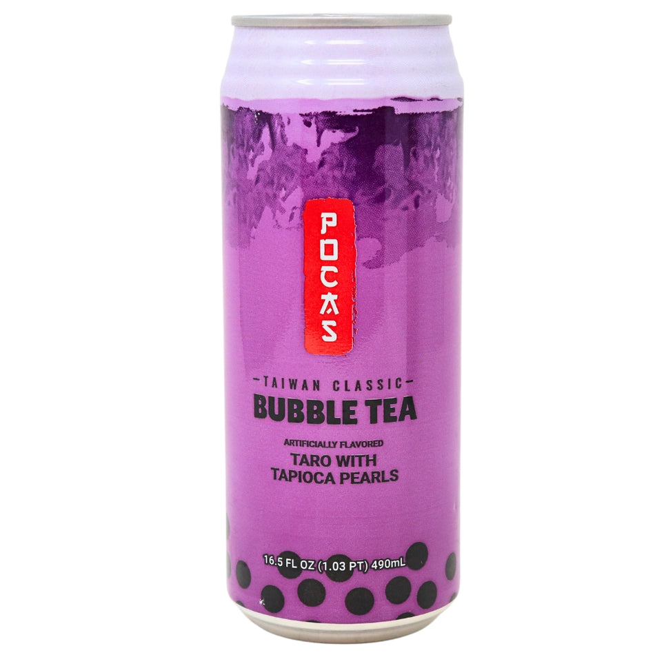 Pocas Bubble Tea with Tapioca Pearls Taro - 16.5oz - Bubble Tea - Pocas Bubble Tea - Pocas Bubble Tea Taro - Taro Bubble Tea