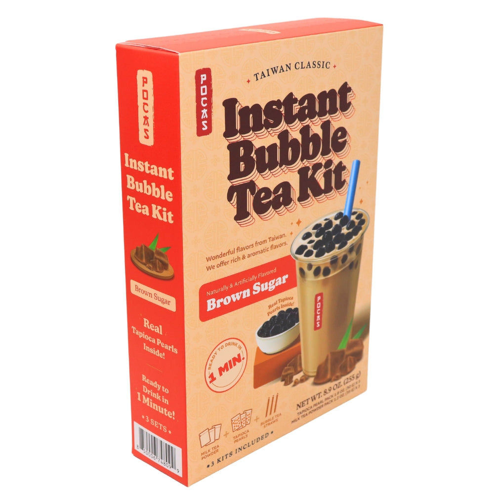 Pocas DIY Bubble Tea Kit Brown Sugar 3 Pack -  9oz 