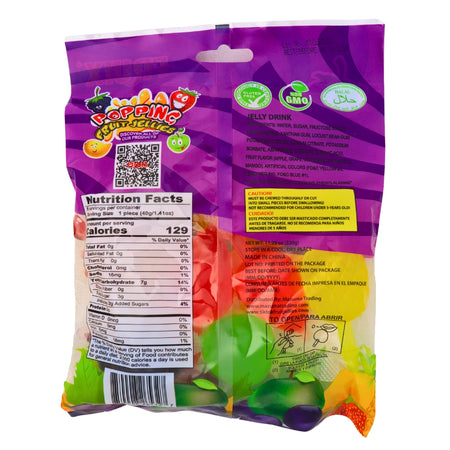 Fruix Popping Fruit Jellies - 272g Nutrition Facts Ingredients
