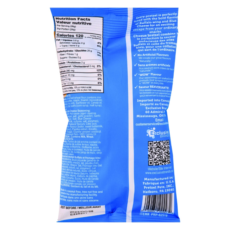Pretzel Pzazz Buffalo Blue Cheese - 56g Nutrition Facts Ingredients, Pretzel Pzazz, Buffalo Blue Cheese Pretzel Pzazz