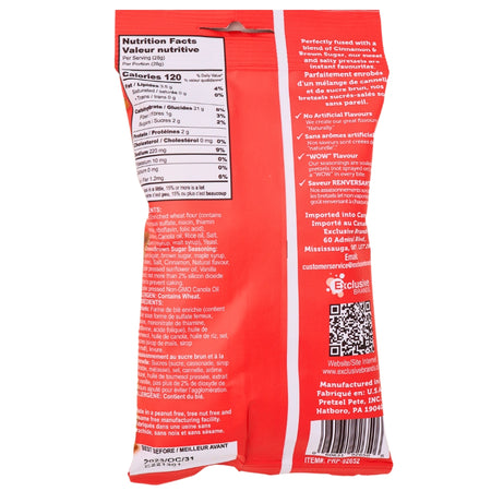 Pretzel Pzazz Cinnamon Brown Sugar - 56g Nutrition Facts Ingredients