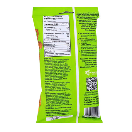 Pretzel Pzazz Sour Cream - 56g Nutrition Facts Ingredients