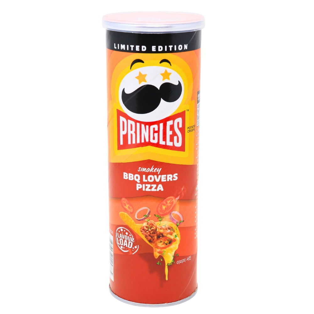 Pringles BBQ Lovers Pizza (Korea) - 102g - Pringles BBQ Lovers Pizza Korea - Flavour Explosion - BBQ Twist - Crunchy Delight - Tangy BBQ - Pizza Harmony - Snack Attack - Smoky and Savoury - Movie Night Snack - Pringles Pizza Flavour