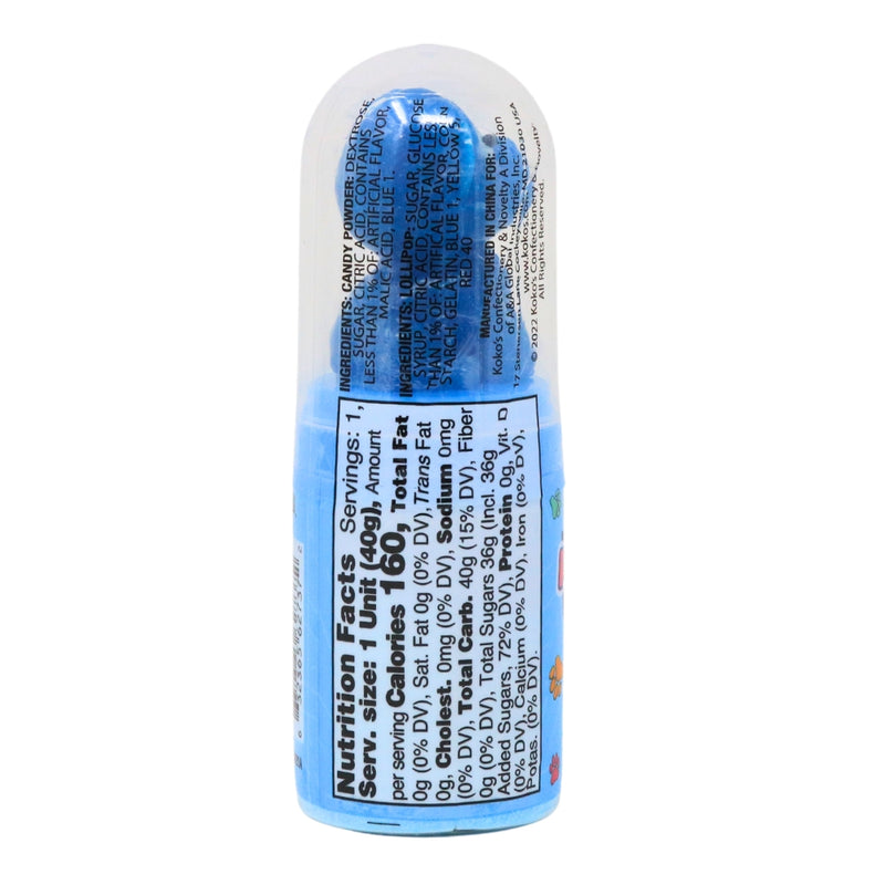 Puppy Palz Dip n Lik Nutrition Facts Ingredients - Lollipop - Watermelon Lollipop - Blue Raspberry Lollipop - Orange Lollipop