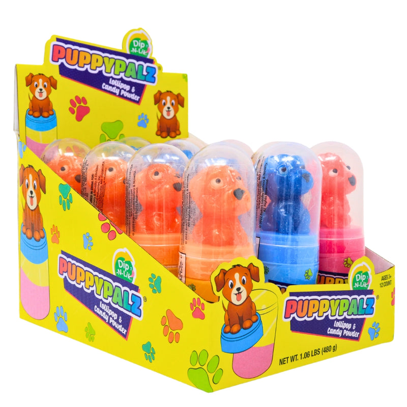 Puppy Palz Dip n Lik - Lollipop - Watermelon Lollipop - Blue Raspberry Lollipop - Orange Lollipop