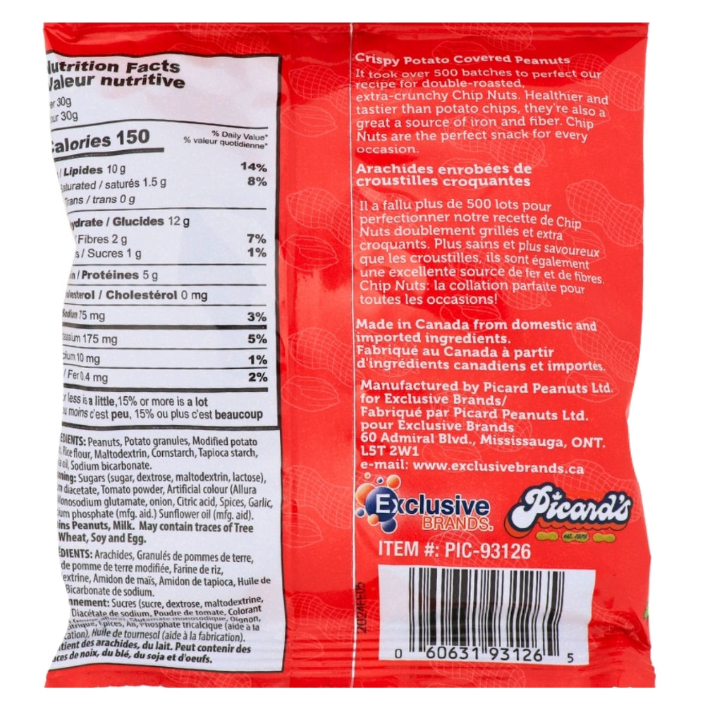 Pzazz Crunchy Nuts Ketchup - 80g Nutrition Facts Ingredients - Snack - Pzazz Chips - Canadian Snack - Ketchup Nuts