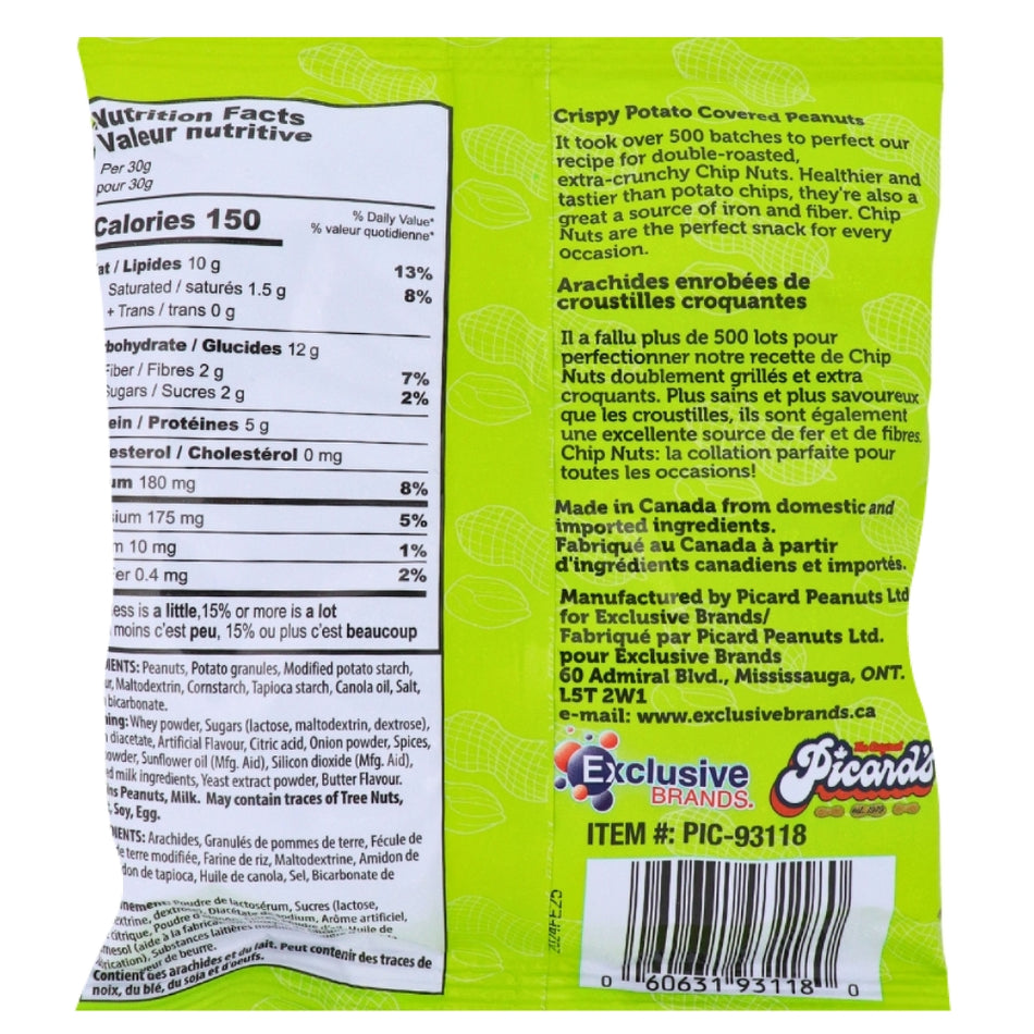 Pzazz Crunchy Nuts Spicy Dill Pickle - 80g Nutrition Facts Ingredients