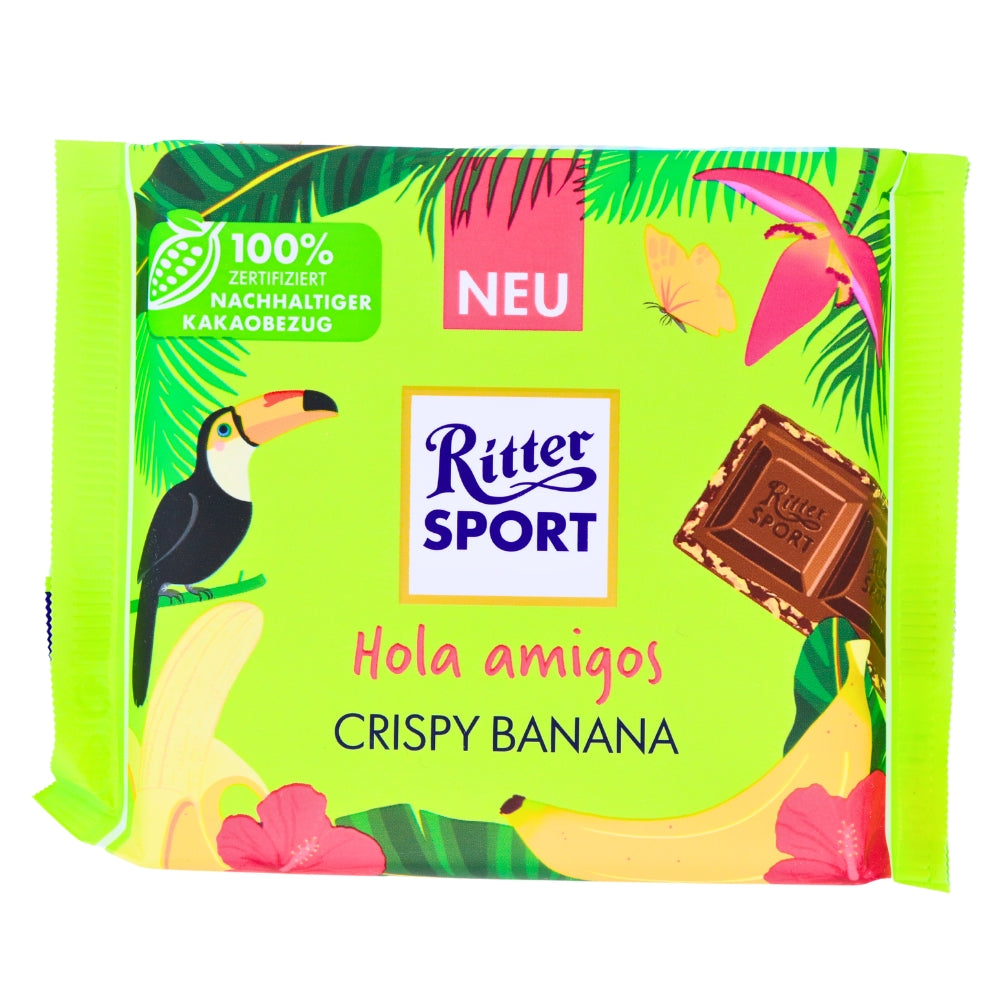 Ritter Sport Hola Amigos Crispy Banana Chocolate - 100g - Ritter Sport Chocolate