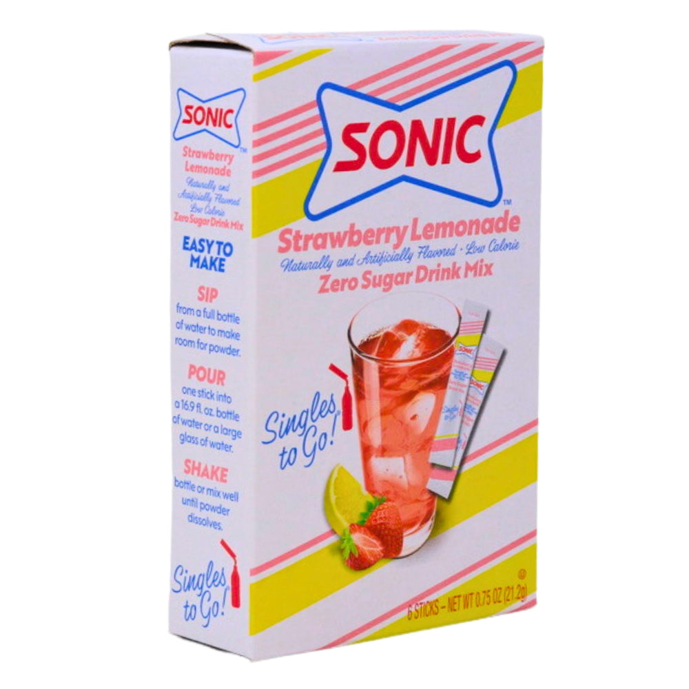 Sonic Strawberry Lemonade Zero Sugar Singles To-Go
