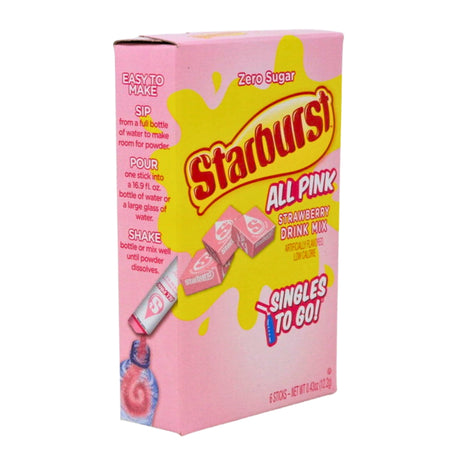 Starburst Singles To Go Drink Mix-All Pink