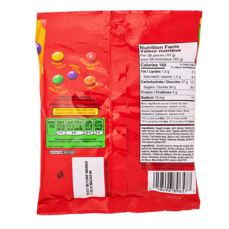 Skittles Candy Original - 191g Nutrition Facts Ingredients
