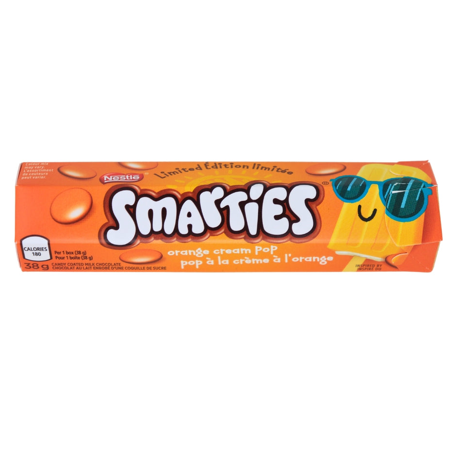 Smarties Orange Cream Pop - 38g - Smarties Candy - Old Fashioned Candy - Smarties - Orange Candy - Orange Smarties
