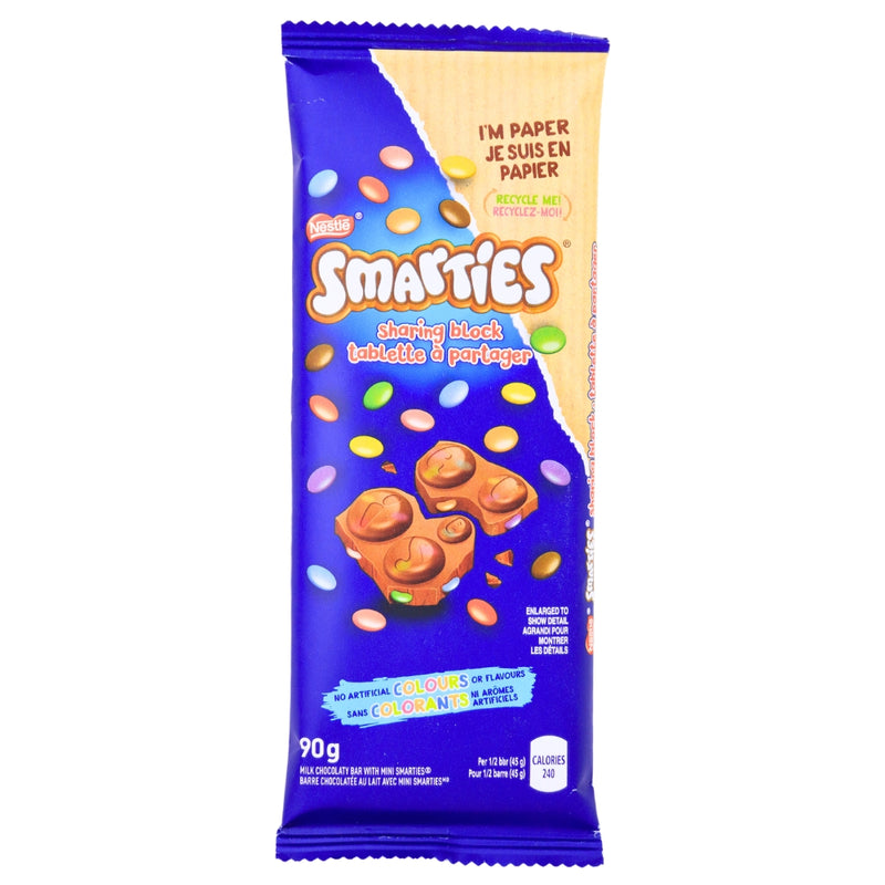 Nestle Smarties Milk Chocolate Tablet Bar - 90g