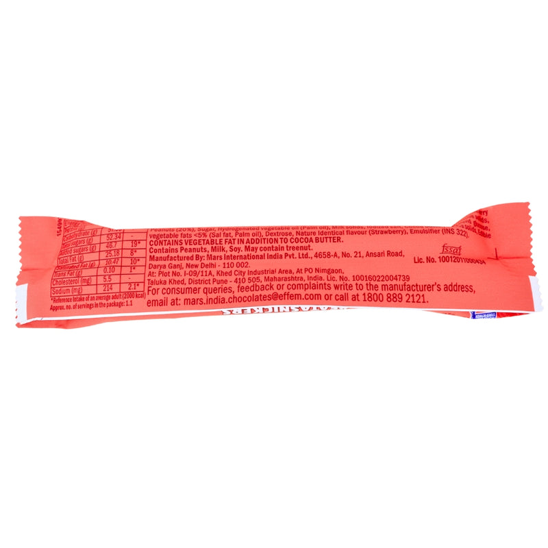 Snickers Berry Whip (India) - 22g Nutrition Facts Ingredients