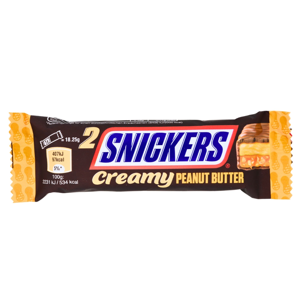 Snickers Creamy Peanut Butter Candy Bar - 36.5g