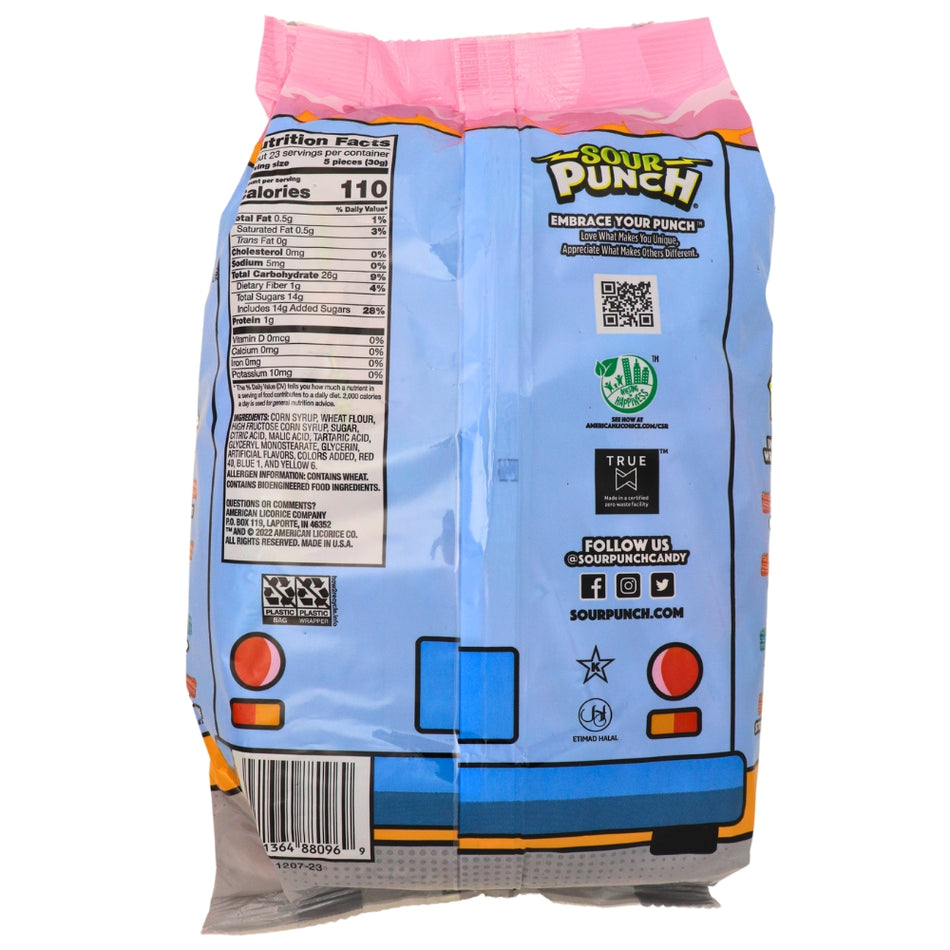 Sour Punch Twists Ice Cream Truck - 110ct Nutrition Facts Ingredients, sour punch, sour punch candy, sour candy, sour punch ice cream truck twists, ice cream candy, sour ice cream candy
