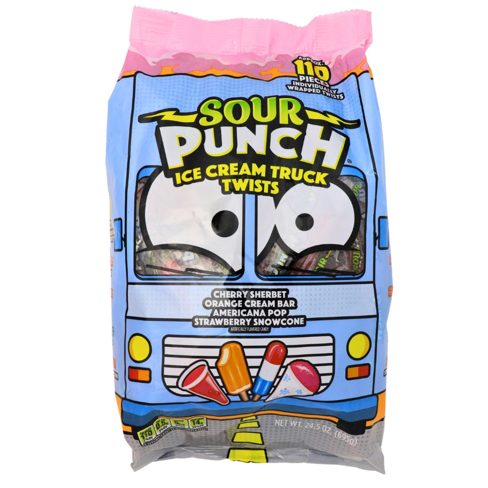 Sour Punch Twists Ice Cream Truck - 110ct, sour punch, sour punch candy, sour candy, sour punch ice cream truck twists, ice cream candy, sour ice cream candy